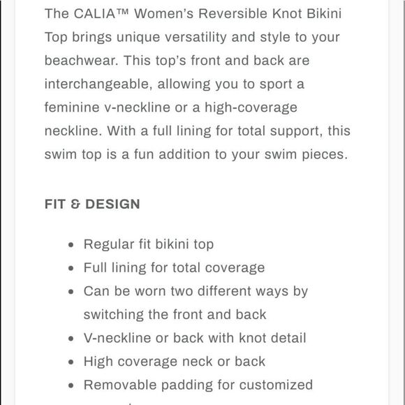 Calia Swim Top  - Picture 5 of 6